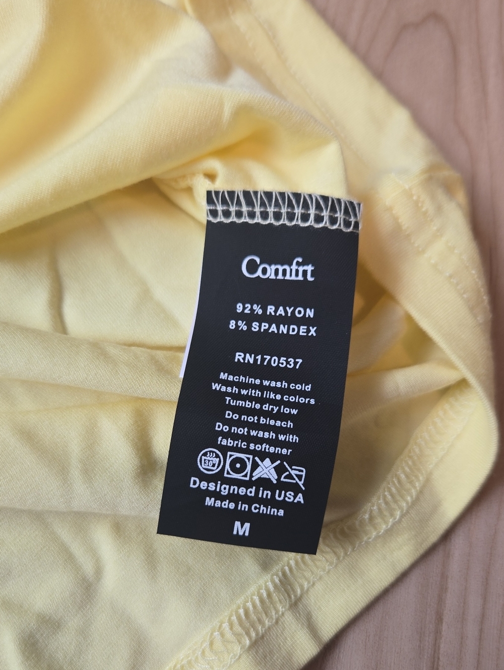 NWT Comfrt Cloud Lounge Tee, Buttercream, Size Medium - Picture 4 of 6
